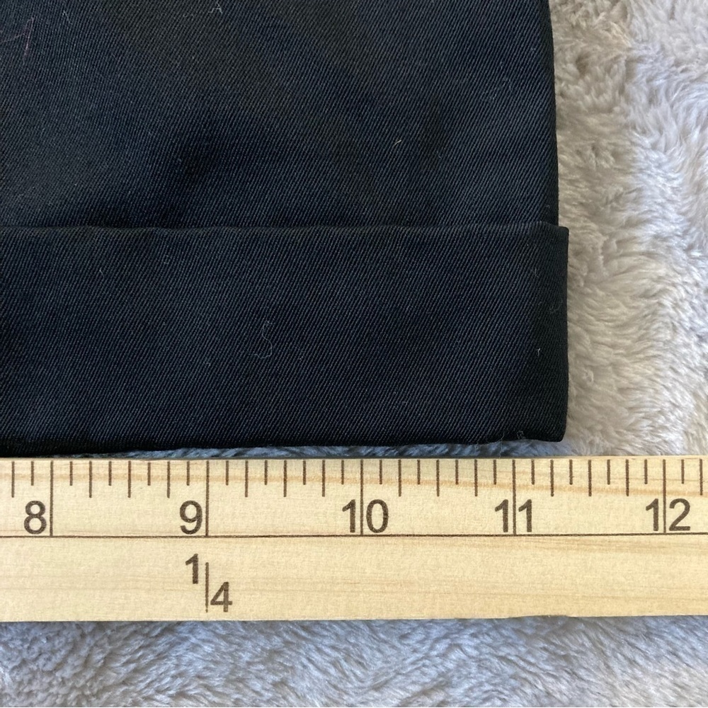 Ralph Lauren Blue Label 100% Wool Black Cuffed Wide Leg Dress Trouser Pants Size - Picture 10 of 12